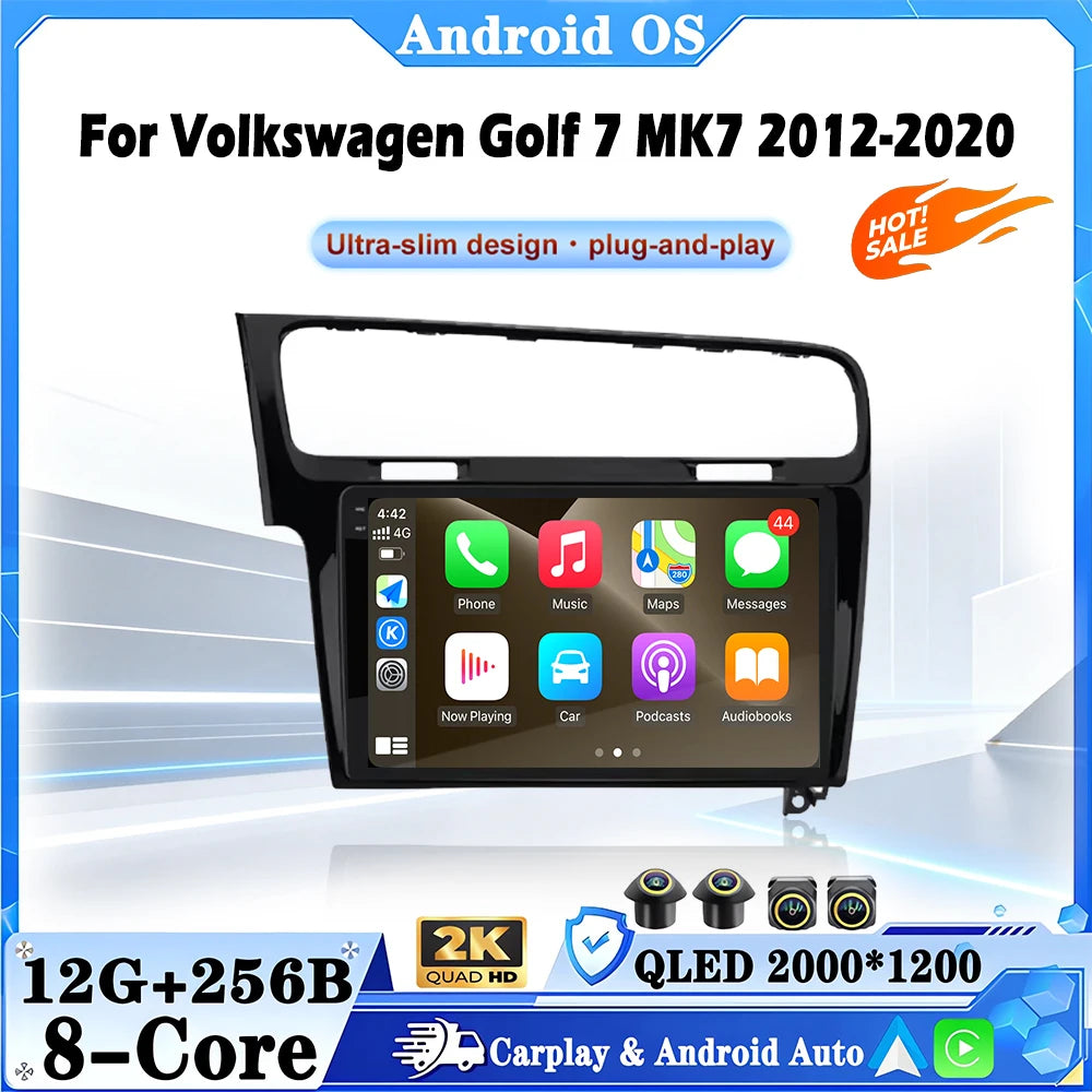 9" Android 16 Car Radio Stereo For Volkswagen Golf 7 MK7 2012-2020 with GPS Navigation Mul
