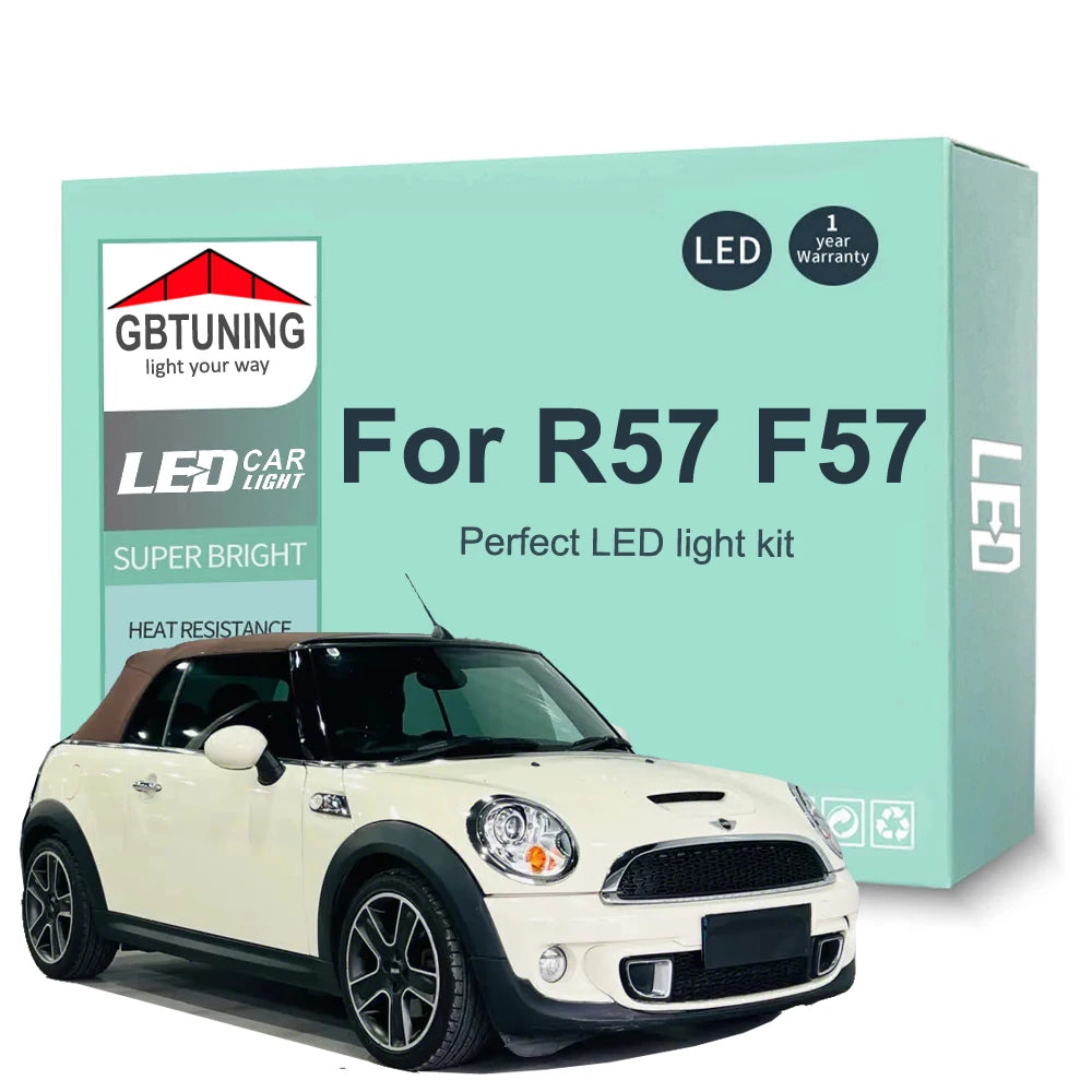 LED Interior Light Kit for Mini Cooper Cabrio Convertible R57 F57 2008-2017 - Canbus Dome Map Door Trunk Bulbs | AUTO...