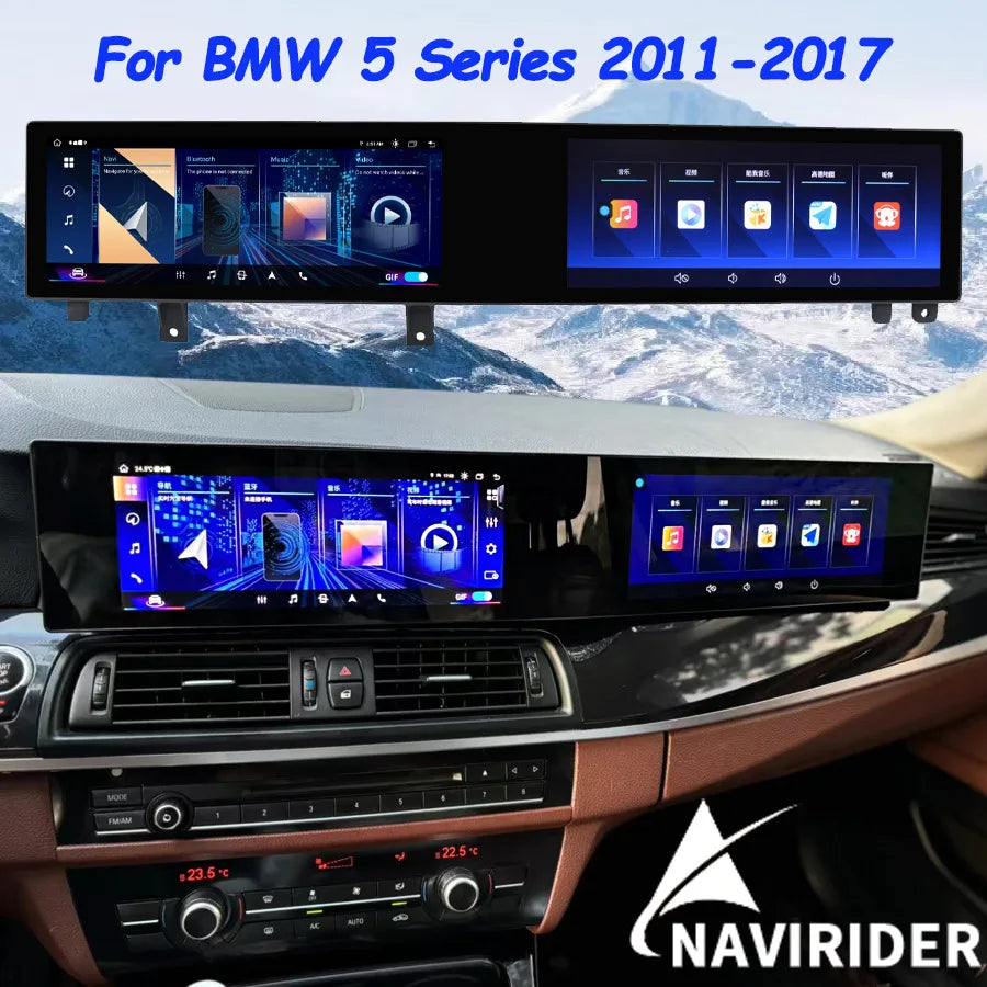 21" Curved Screen Car Radio For BMW 5 Series F10 F11 X5 X6 NBT 2011-2017 Android GPS Navig | AUTOKITSHOP