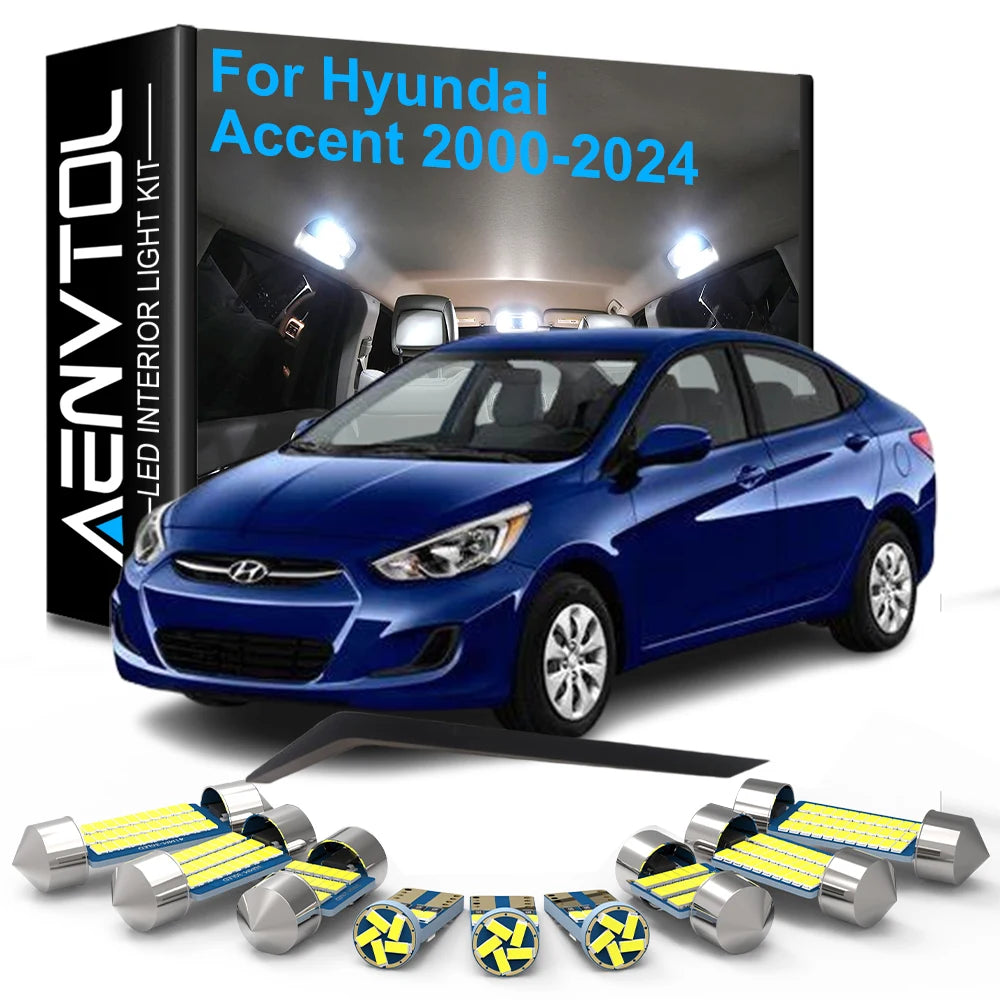 LED Interior Light Kit for Hyundai Accent 2000-2006 - Canbus Dome Map Door Trunk Bulbs | AUTOKITSHOP