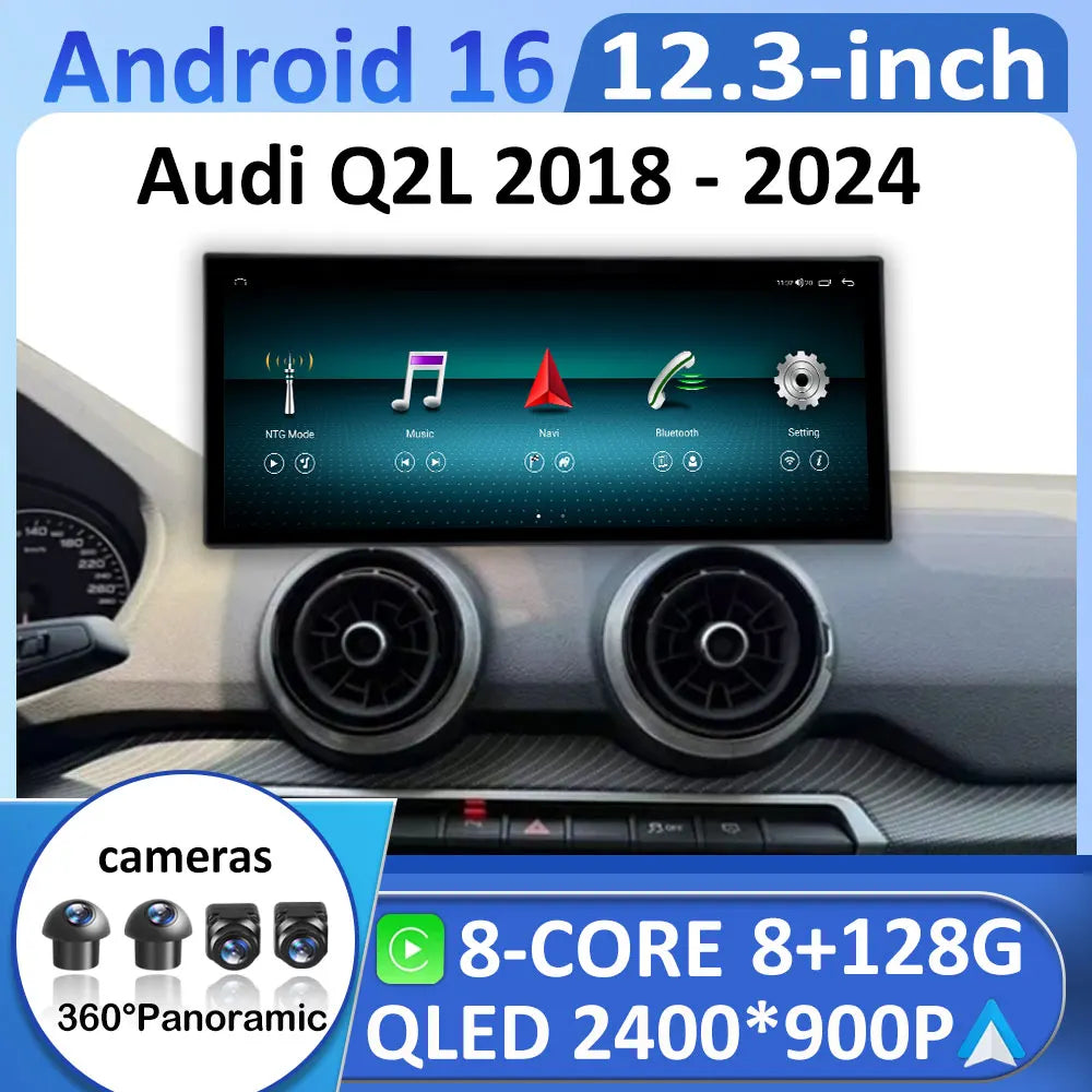 For Audi Q2L 2018 2019 2020 2021 2022 - 2024 Cooling fan Wireless Carplay Car Radio Multim | AUTOKITSHOP