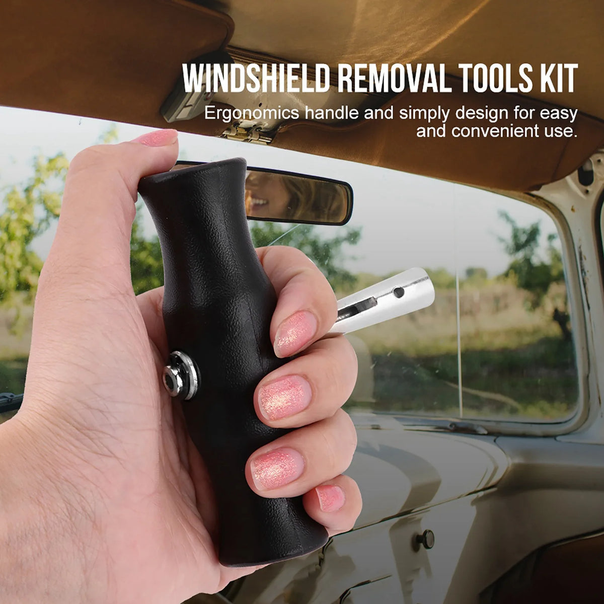 Car Windshield Removal High Hardness Non-slip Professional Ergonomically Designed Glass Removal  - Automotive LED Light