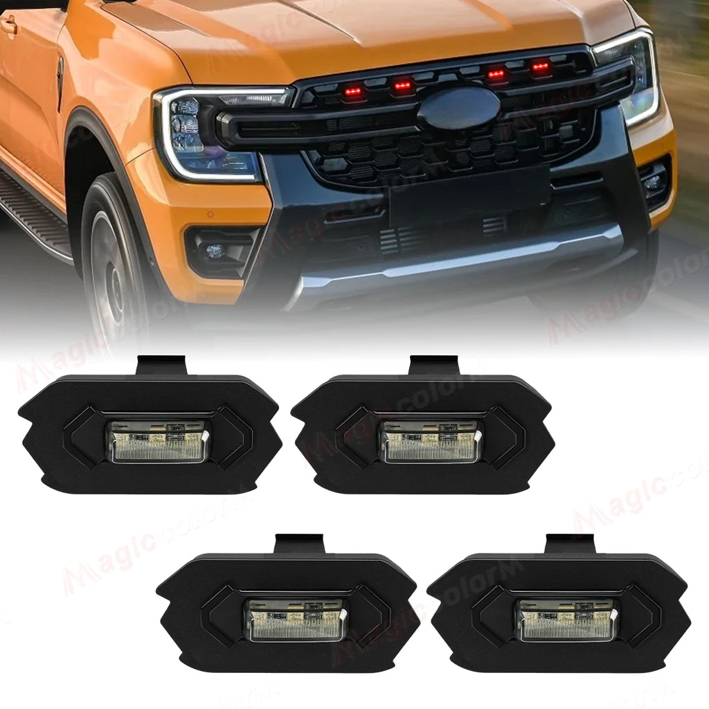 Car Front RGBW Grille Lights For Ford Ranger T9 2022 2023 2024 2025 LED DRL Daytime Runnin | AUTOKITSHOP
