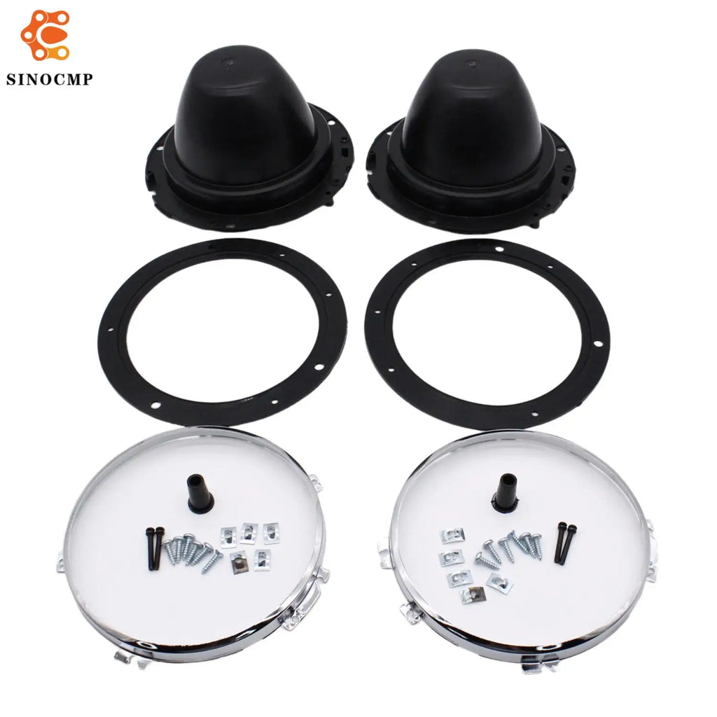 1Pair 7 inch Car Headlight Shade Lampshade Bright Shell Head Lamp Lens Covers For Austin C
