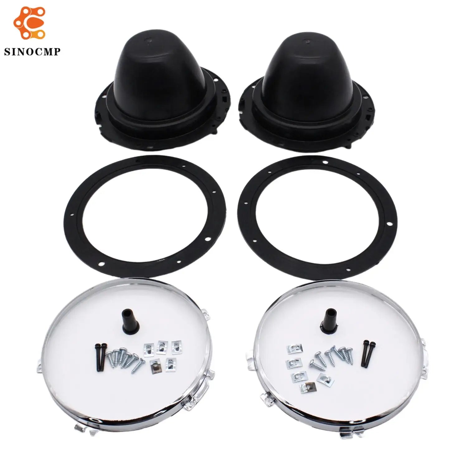 1Pair 7 inch Car Headlight Shade Lampshade Bright Shell Head Lamp Lens Covers For Austin C