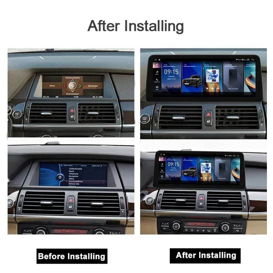 12.3" Car Radio GPS Android 13 8-Core 8+256GB Carplay Stereo Multimedia Video Player Bluetooth for BMW X5 X6 E70 E71 E72