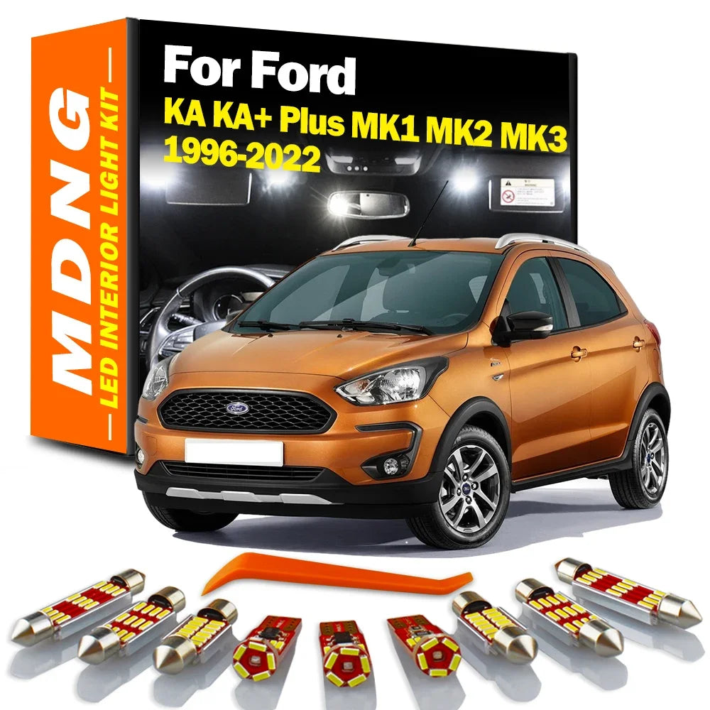 LED Interior Light Kit for Ford KA KA+ Plus MK1 MK2 MK3 1996-2017 - Canbus Dome Map Door Trunk Bulbs | AUTOKITSHOP