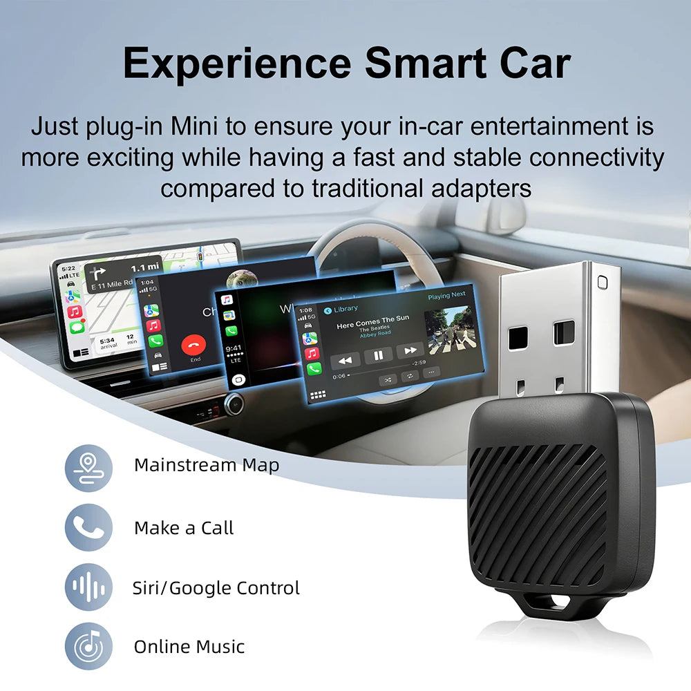 AI Smart Box Car Intelligent Systems For Car With Wired CarPlay Wireless CarPlay Dongle Wi