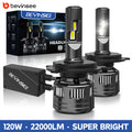 BEVINSEE H4 LED Car Headlight Bulbs High&Low Beam 120W 22000LM H7 H11 9006 HB4 H1 LED Ligh