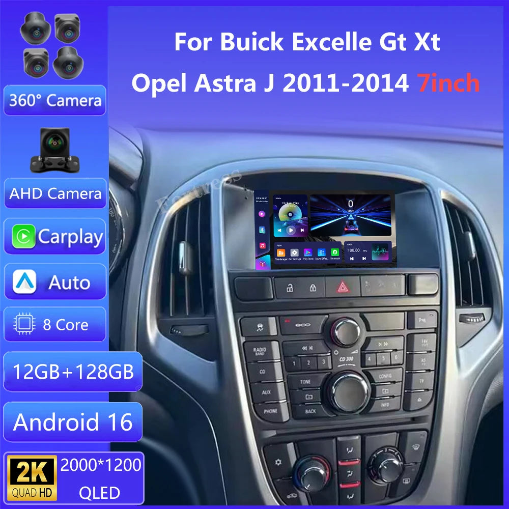 7 Inch Android 16 Car Radio Multimedia Touch Screen for Buick Excelle GT/Xt Opel Astra J 2