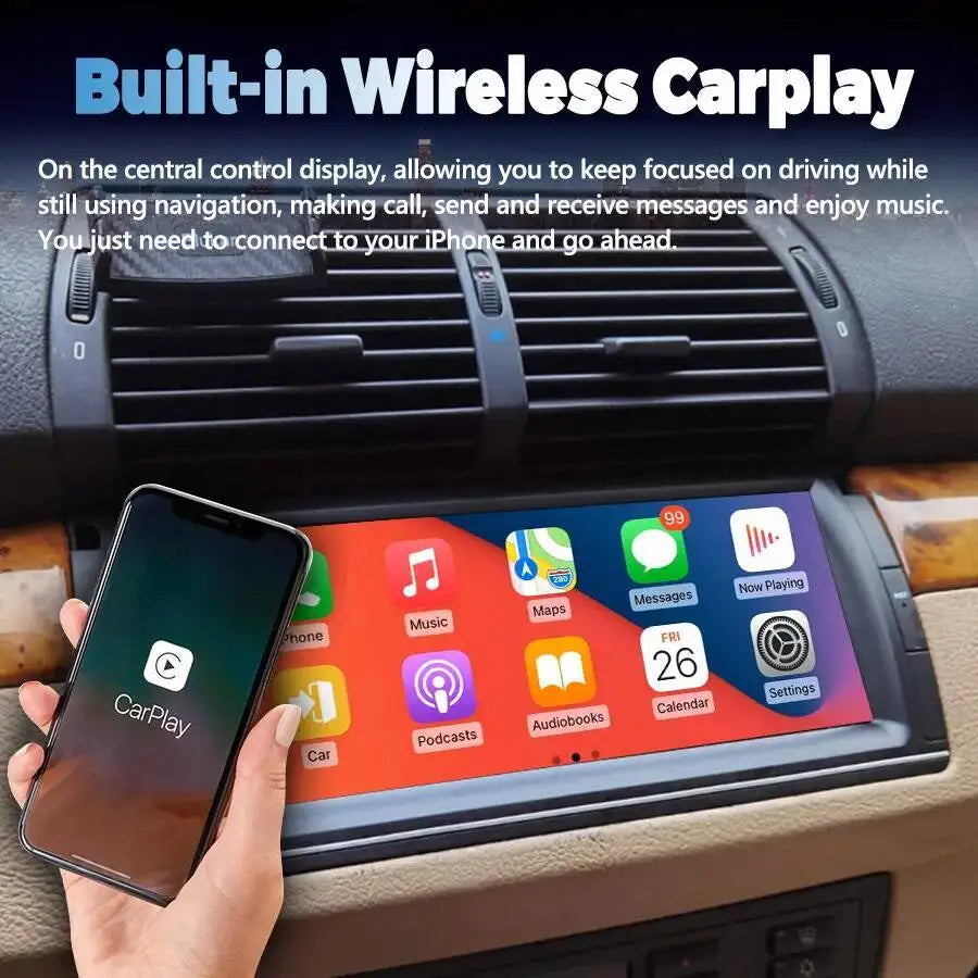 10.25" Android Touch Screen For BMW 5 E39 X5 E53 M5 E38 1994-2007 GPS Stereo Auto Radio Mu