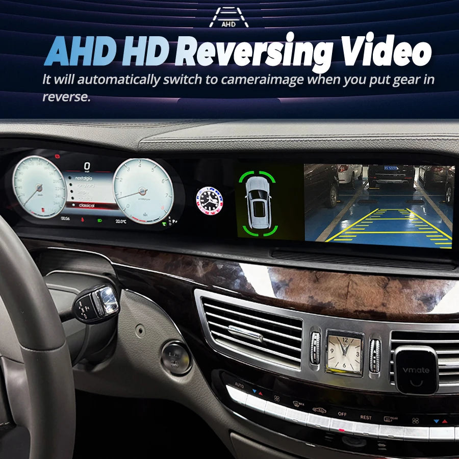 3-in-1 Integrated LCD Dual Screen For Benz S Class W221 S250 2006 - 2013 Carplay Android A | AUTOKITSHOP