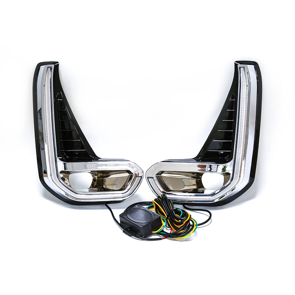 For Toyota Hilux Revo 2020 2021 Led DRL Fog Lamp Daytime Running Light Day Bumper Driving  | AUTOKITSHOP