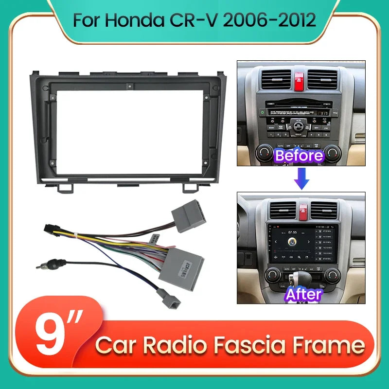 Car Stereo Radio Fascia for Honda CR-V CRV 2006 2007 2008 2010 2011 2012 GPS Navigation Fr | AUTOKITSHOP