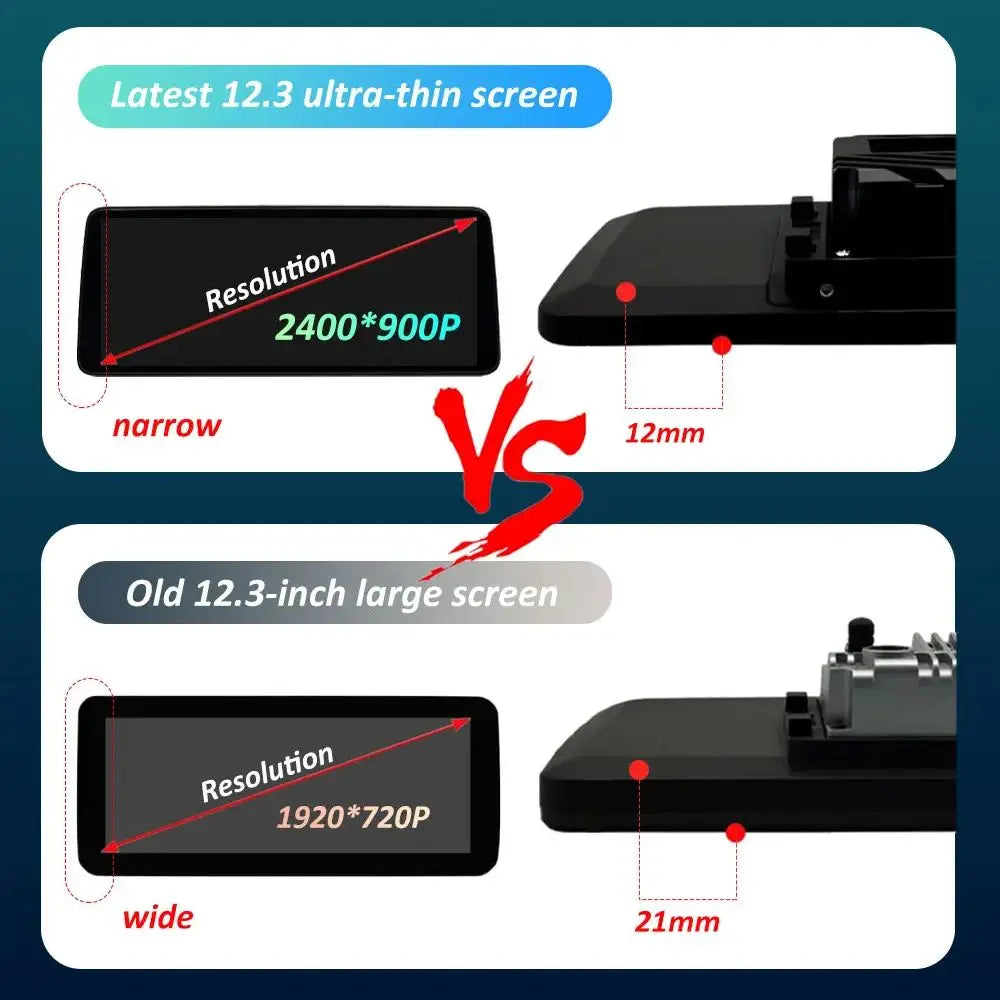 Android 16 Accessories Car Multimedia Radio and Ultra-thin screen Carplay QLED for BENZ C