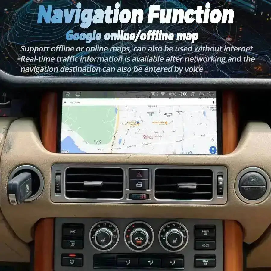 10.25" Android Auto CarPlay Multimedia PlayerFor Land Rover Range Rover SC V8 L322 2004~20