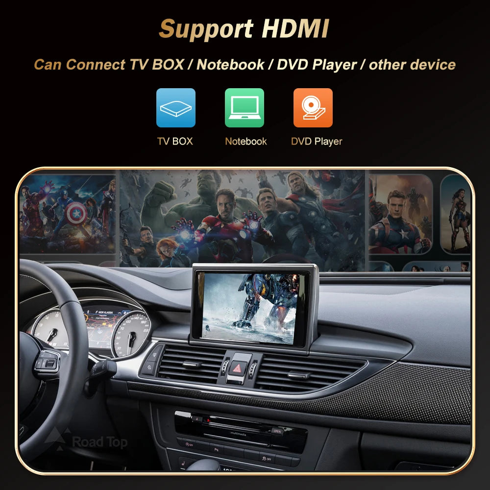 Road Top Wireless CarPlay Interface for Audi A6 A7 RMC HN MHI2 2012-2018 with AirPlay Mirr