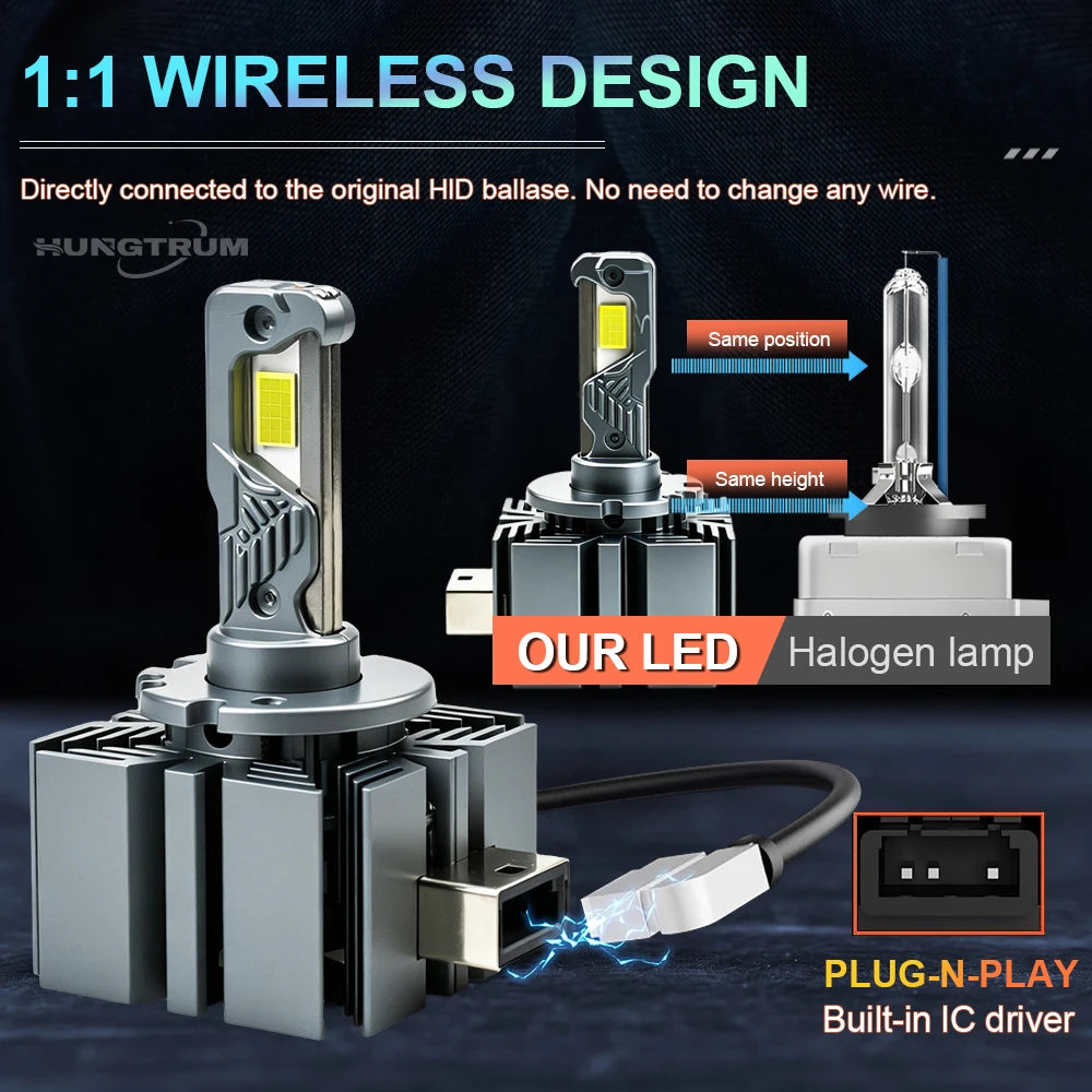 D3S D1S LED Headlight 3200000LM Super Brigt Car Lights D8S D2S D4S D2R D4R LED Lamp 900% B