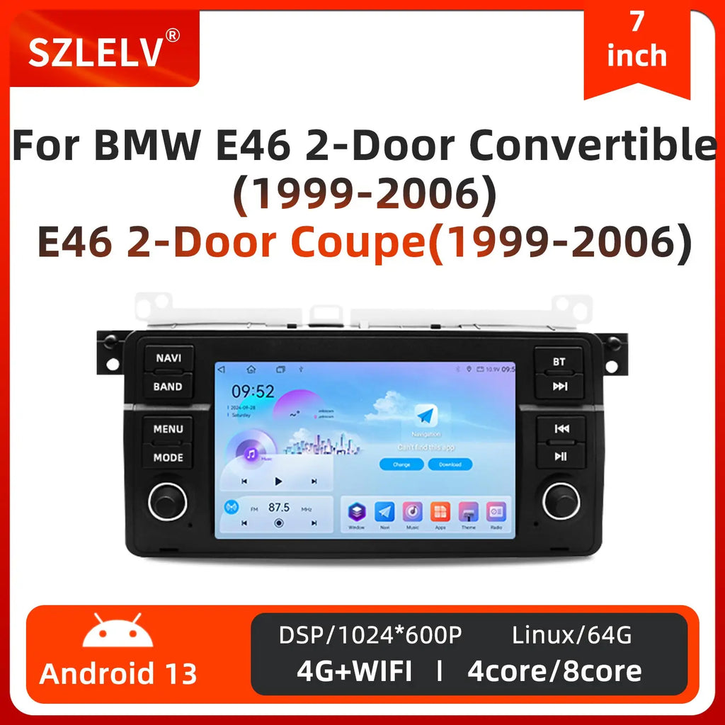 For BMW 3 Series E46 (1999-2006) Android 13 Car Multimedia Audio Player Stereo Radio with