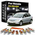 11-Piece LED Interior Light Kit for Honda Civic MK7 - Canbus Error-Free Interior Bulbs