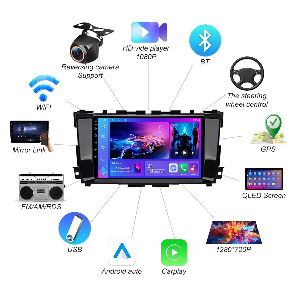 Android 16 For Nissan Teana 3 Altima 5 L33 2013-2018 Multimedia Stereo Head Unit Car Radio | AUTOKITSHOP
