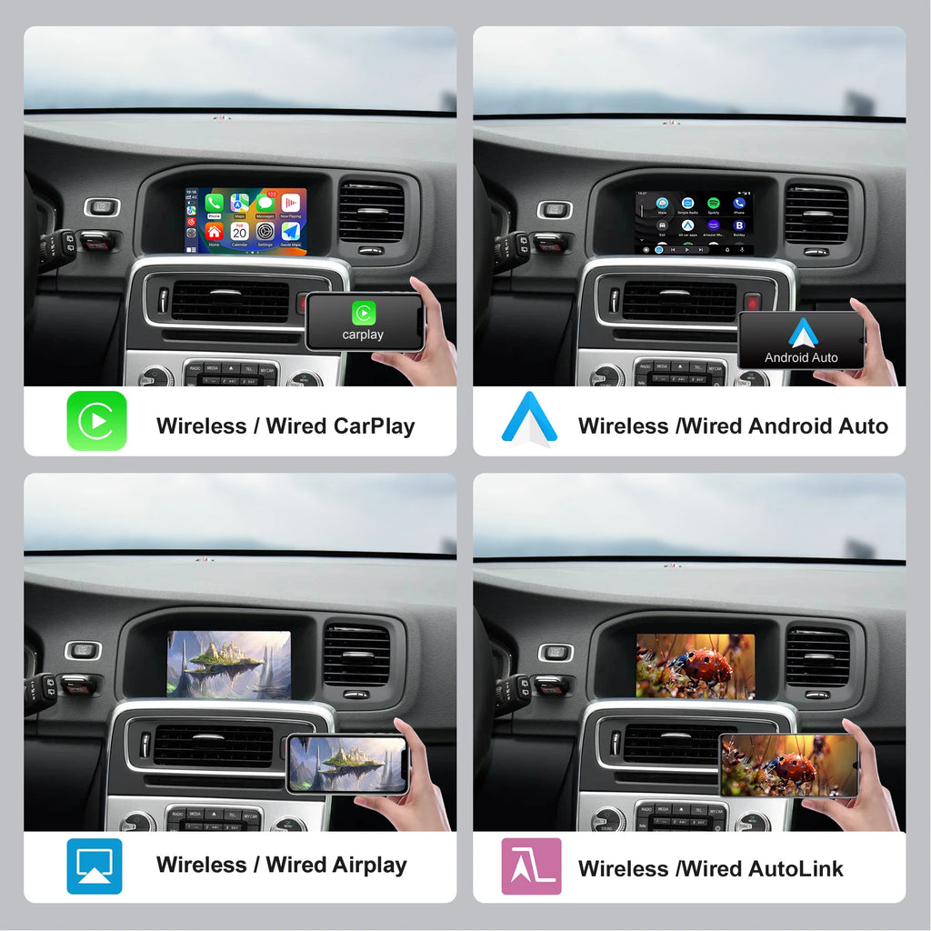 For Volvo XC60 S60 V60 V40 Wireless CarPlay Android Auto Interface Decoder Module Support