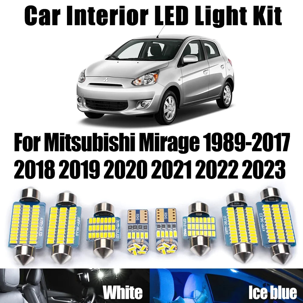 LED Interior Light Kit for Mitsubishi Mirage 1989- 2019 - Canbus Dome Map Door Trunk Bulbs | AUTOKITSHOP