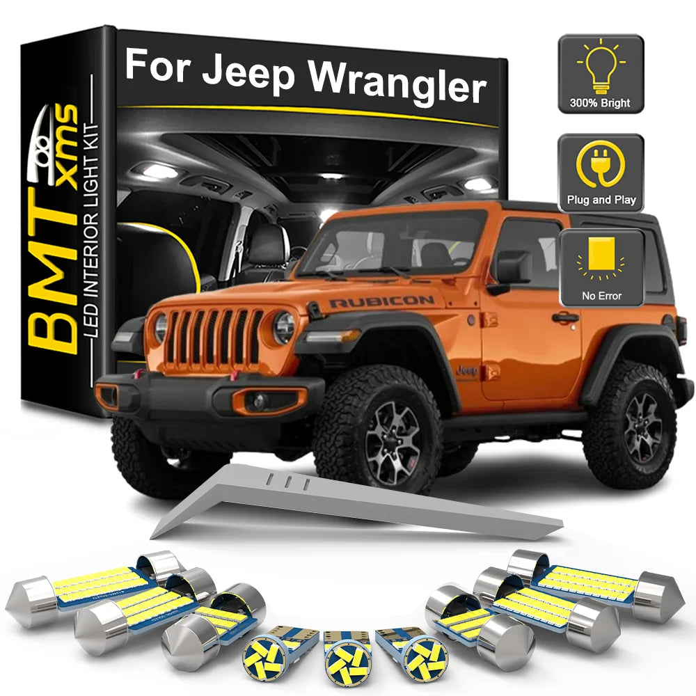 8-Piece LED Interior Light Kit for Jeep Wrangler JK - Canbus Error-Free Bulbs | AUTOKITSHOP