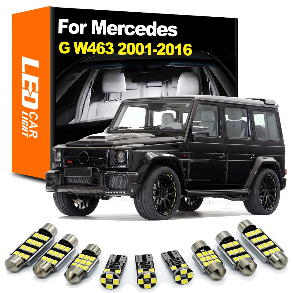 LED Interior Light Kit for Mercedes Benz G-Class W463 G350 G400 G500 G55 G63 G65 AMG 2001-2016 - Canbus Dome Map Door...