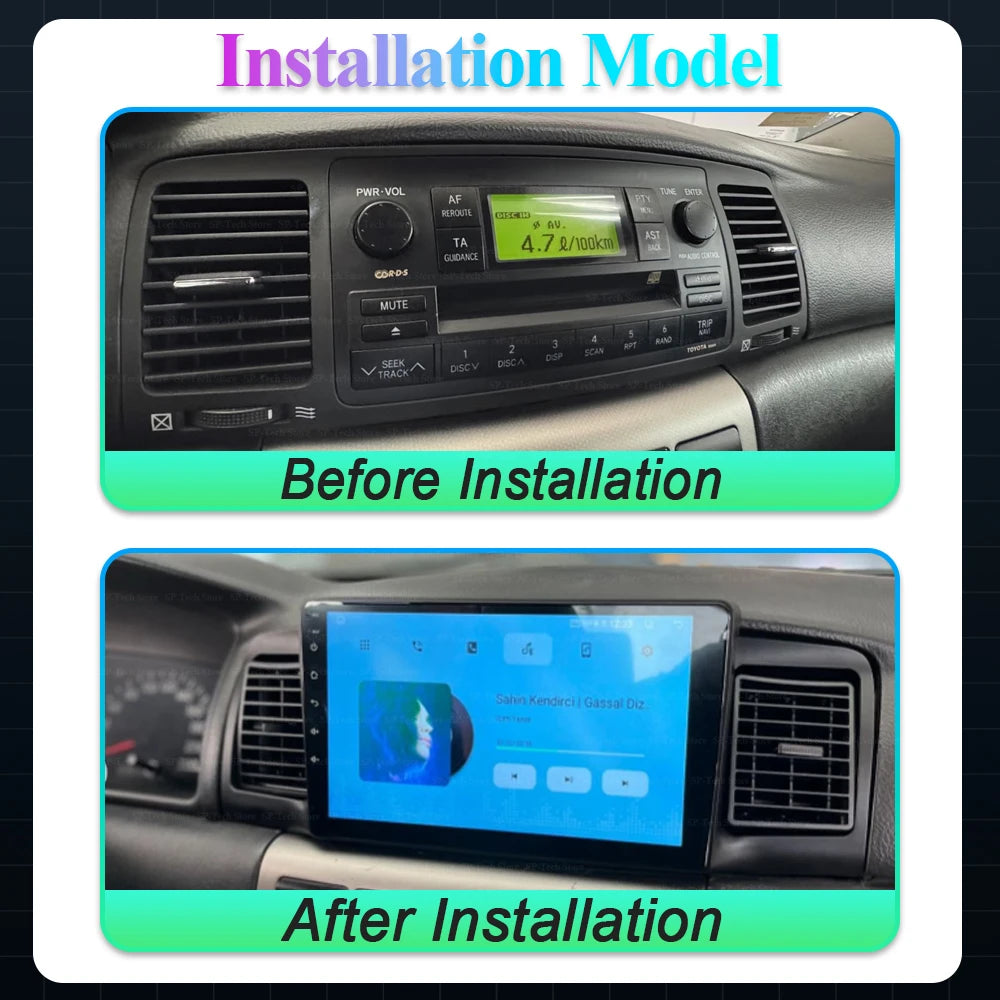 Android 16 For Toyota Corolla E130 E120 2000-2006 Car Radio Multimedia Video Player Naviga | AUTOKITSHOP