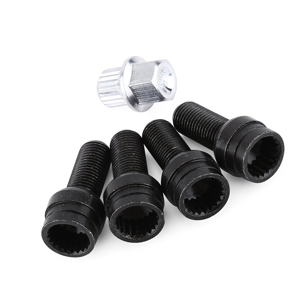 5pcs Locking Wheel Nuts Bolts Sets (4+1) Security Key For VW AUDI A3 A4 A5 Bora  for VW A5 A3 A4 - Automotive LED Light