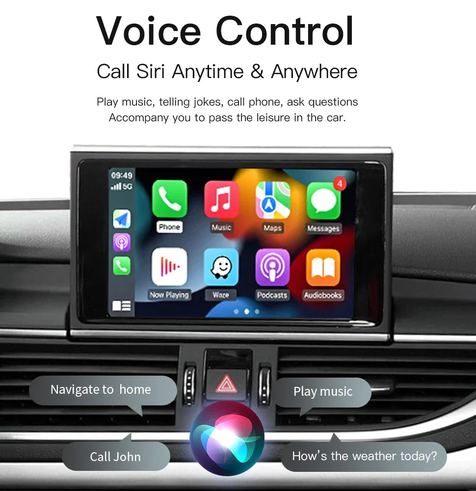 carabc Wireless CarPlay Android Auto Module For Audi A6 A7 2012-2018 Supports Bluetooth au | AUTOKITSHOP