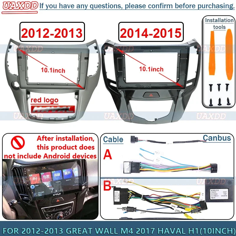 FOR 2012-2015 GREAT WALL M4 2017 HAVAL H1 10INCH Radio Android Stereo Frame Panel MP5 Play