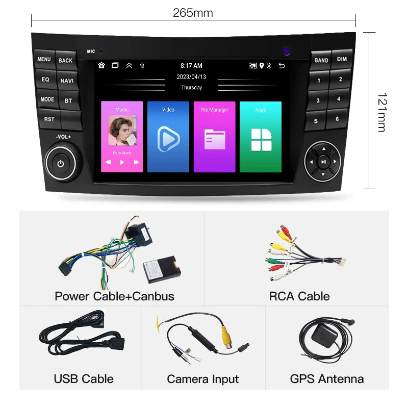 7" Android Audo Car Radio GPS Player For Mercedes Benz E-class W211 E200 E220 E300 E350 E2
