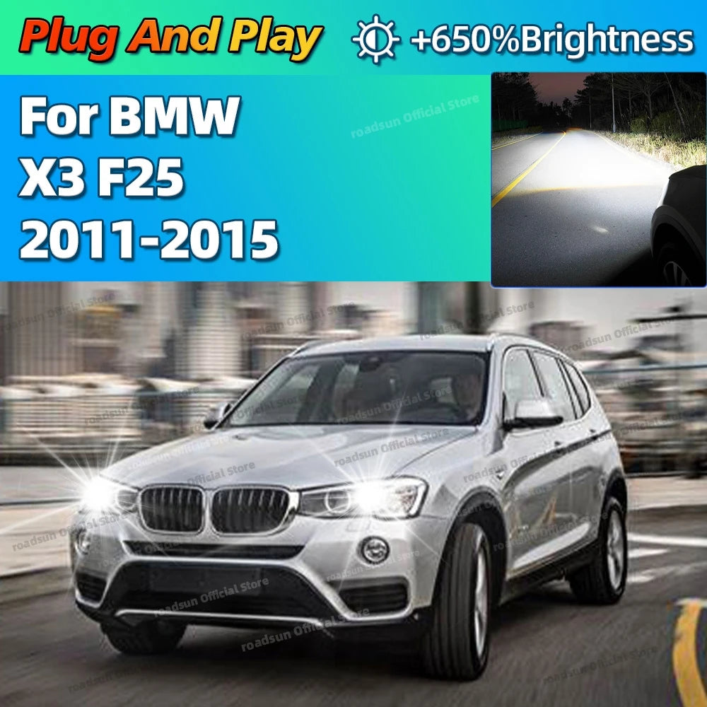 6000K LED Headlight HID D1S Replacement Canbus Upgrade Car Light For BMW X3 F25 2011 2012