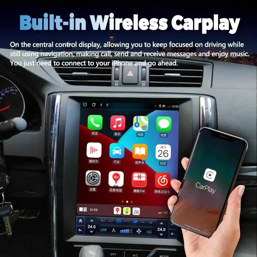 12.1" For Toyota Reiz Mark X 2012-2025 Android Screen Auto Stereo Multimedia Video Head Un | AUTOKITSHOP