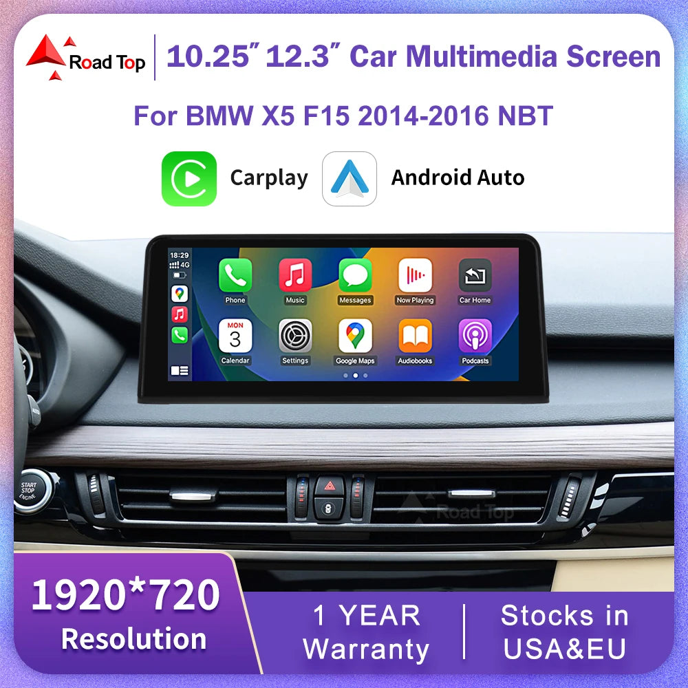 1920*720 Multimedia Touch Screen For BMW X5 F15 F85 X6 F16 F86 NBT 2014-2016 Android Auto  | AUTOKITSHOP