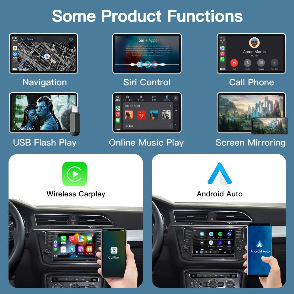 Wireless Carplay Android Auto For VW Golf 7 Skoda Octavia A5 Polo Passat B8 Seat Leon Mk3  | AUTOKITSHOP