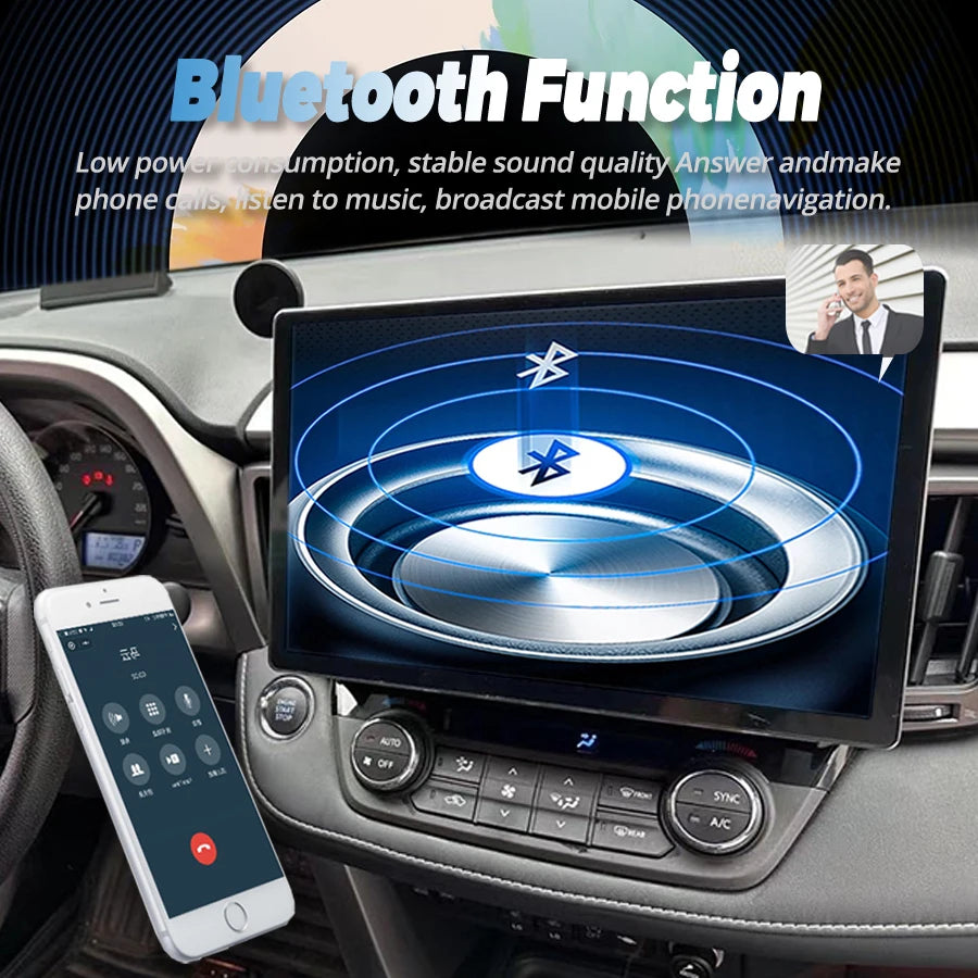 13.3inch Android 14 Screen For Toyota Rav4 2013 2017 Carplay Auto Multimedia Navigation GP