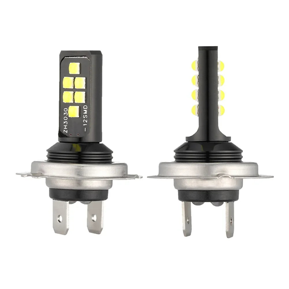 H7 H4 Auto Fog Lamp Bulbs LED Car Headlight 4800LM Auto Front Driving Running Light 12V 24