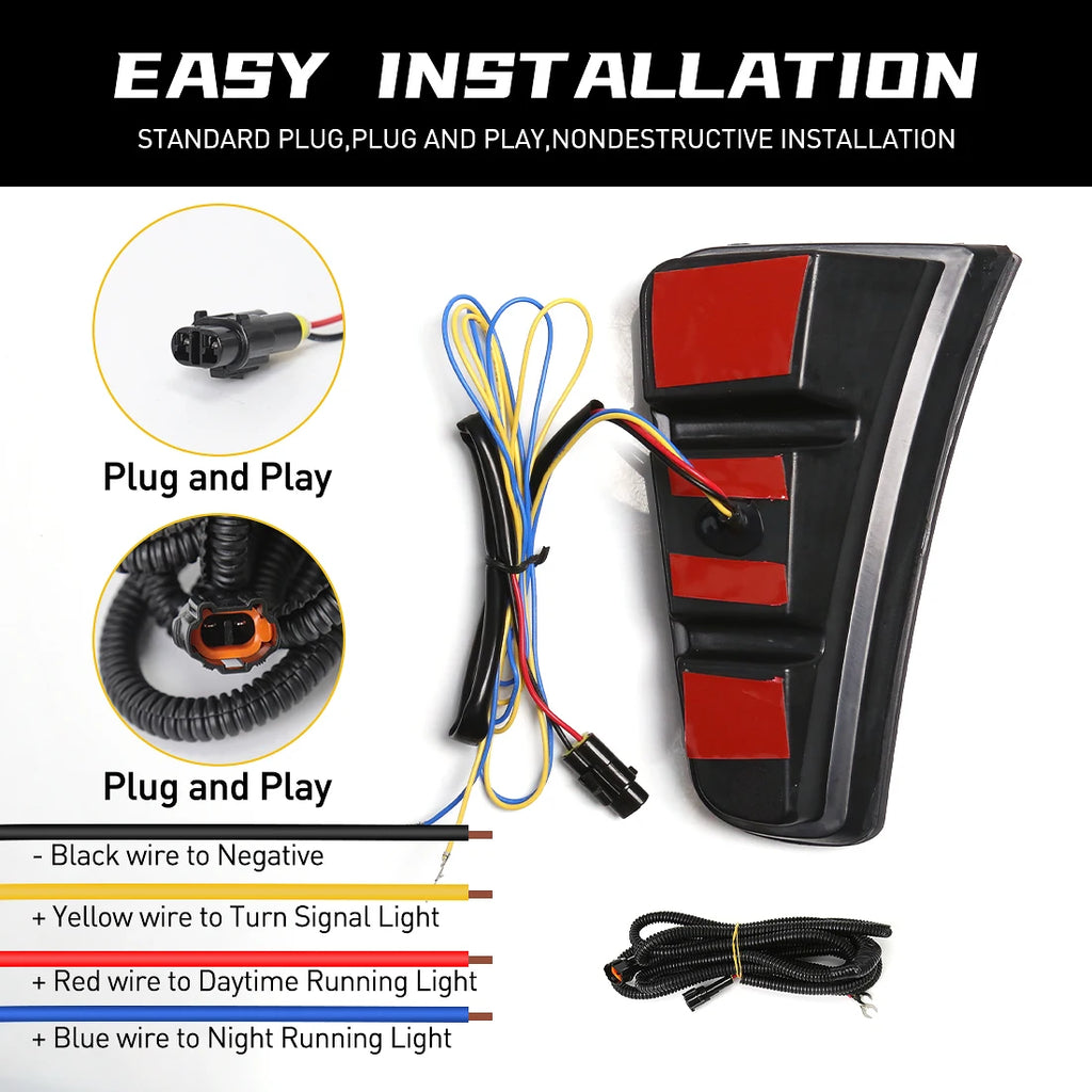 Led DRL For Kia Pegas 2018 2019 Daytime Running Lights Dynamic Turn Signal Fog Lamps Auto  | AUTOKITSHOP