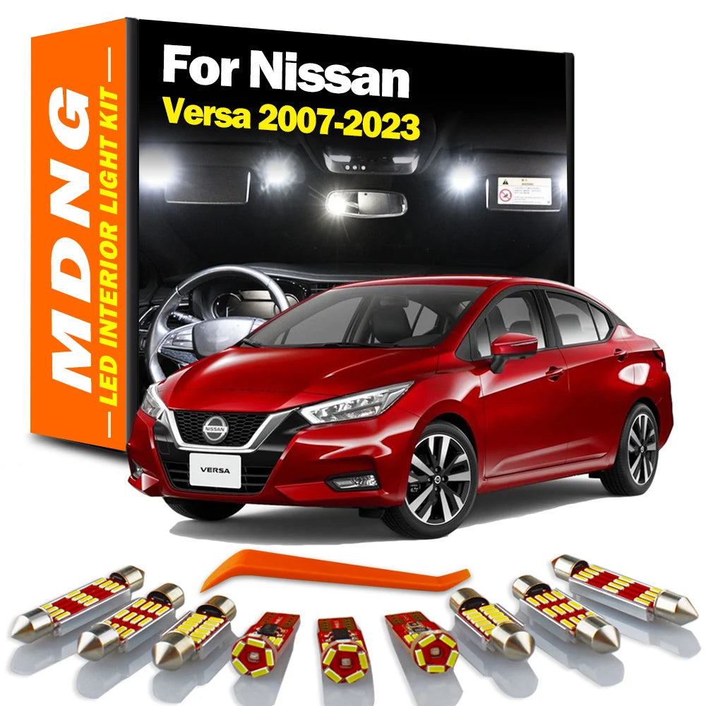 LED Interior Light Kit for Nissan Versa 2011 - 2015 - Canbus Dome Map Door Trunk Bulbs | AUTOKITSHOP