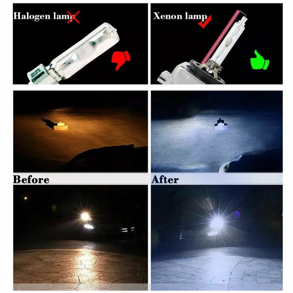 D1S HID Xenon Headlight Light Bulbs Replacement For BMW 3 Series E92 E93 Audi Benz 5000K 6