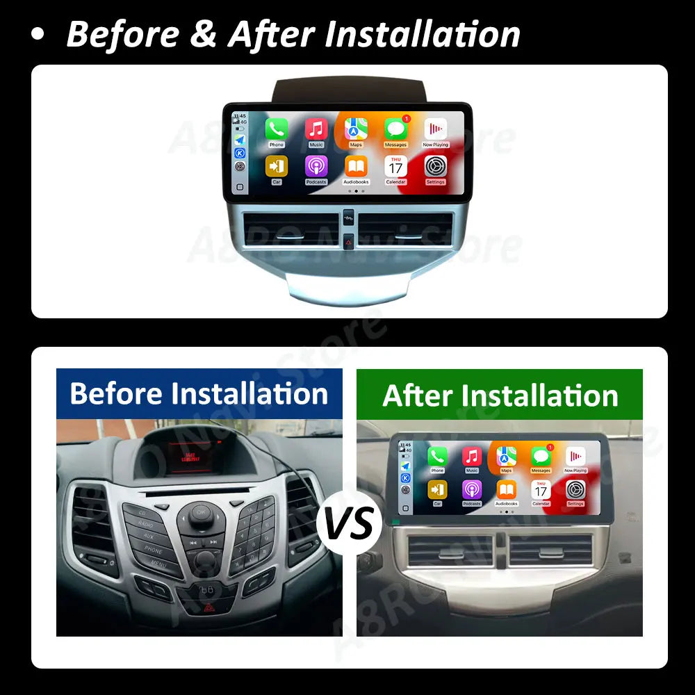 for Ford Fiesta 2009 - 2014 Car Radio Multimedia Player 12.3-inch Carplay Autoradio Coolin | AUTOKITSHOP