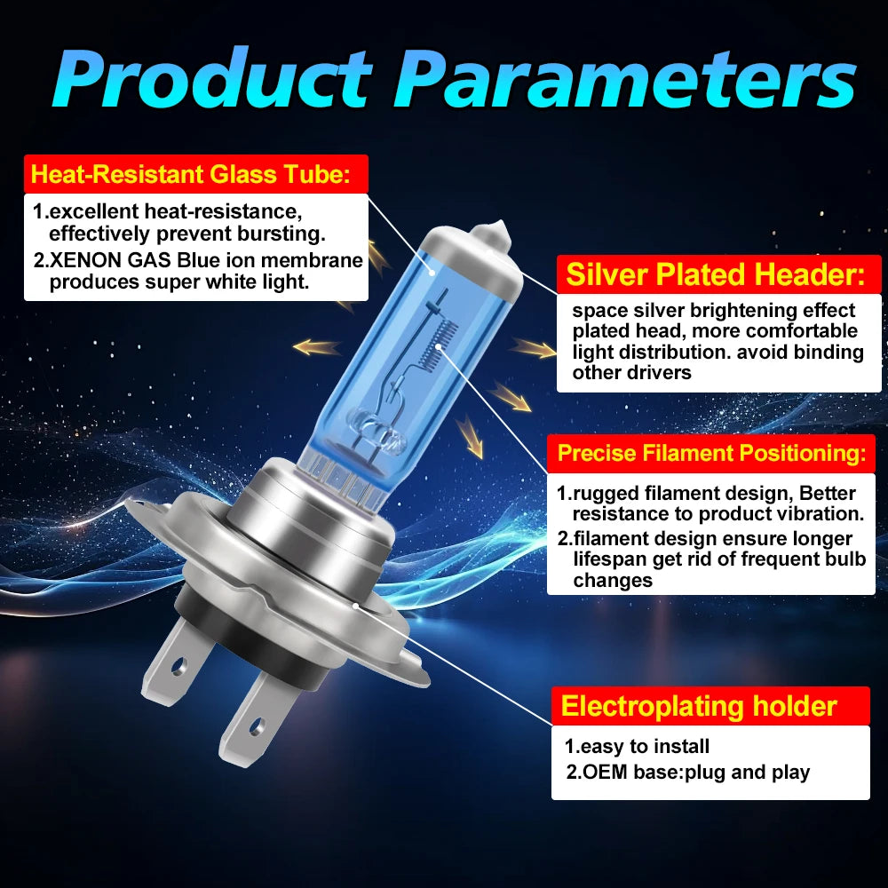 2/4pcs Halogen Lights High Performance High Low Beam For Mitsubishi Outlander 2014 2015 20
