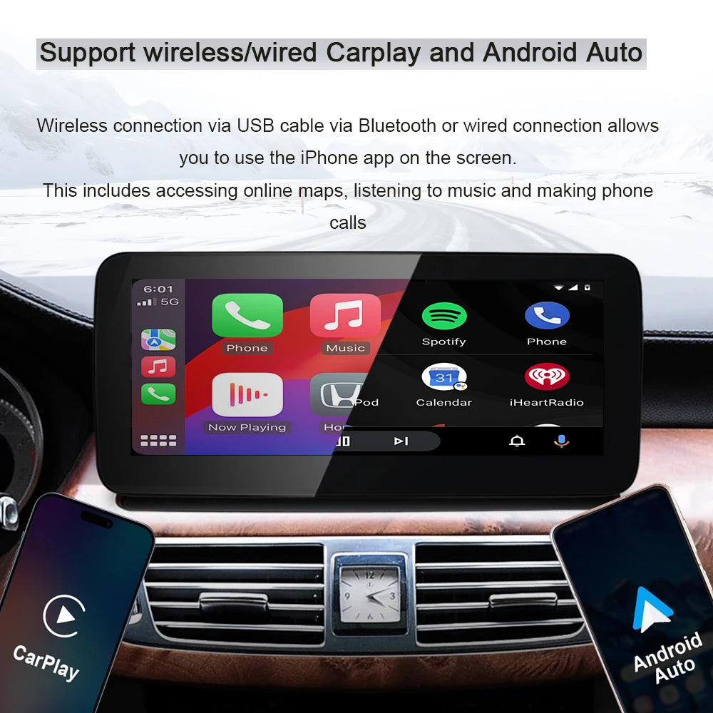 10.25 Android 14 Wireless CarPlay For Mercedes Benz CLS Class C218 W218 W219 2010-2018 GPS
