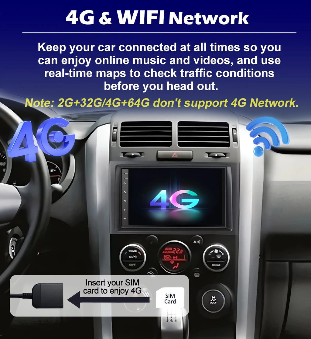 7"Android 16 Auto For FIAT 500 2007-2015 GPS Navigation Wireless Carplay Car Multimedia Vi