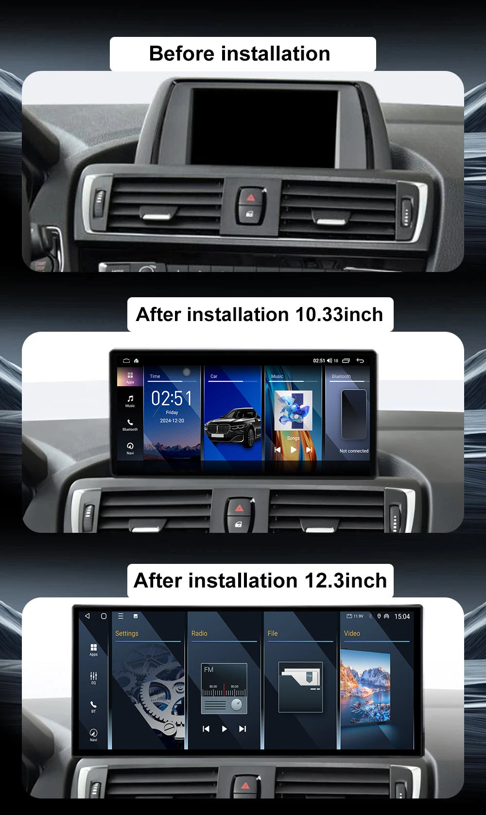 GPS 4G WIFI Android 16 For BMW 2 Series F45 F46 2014-2018 NBT EVO System Carplay DSP Stere