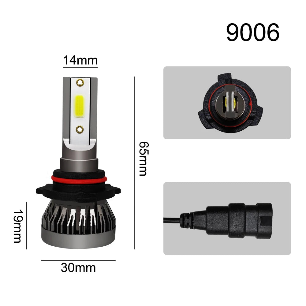 2Pcs H4 H1 H3 H11 H7 LED Car Headlight 200W 20000LM 6000K Canbus Error Free Car Auto Headlamp Led Lights For Car Fog Light