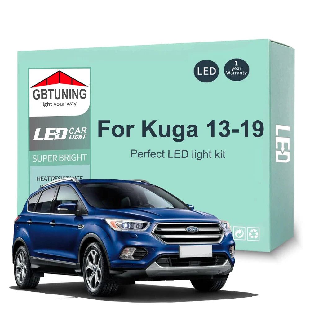 14-Piece LED Interior Light Kit for Ford Kuga - Canbus Error-Free Bulbs | AUTOKITSHOP